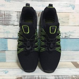 nike shox gravity black green